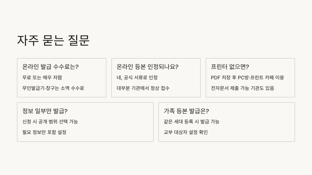 주민등록등본 인터넷 발급 방법