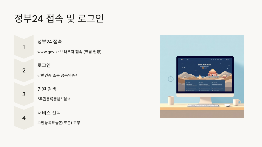 주민등록등본 인터넷 발급 방법