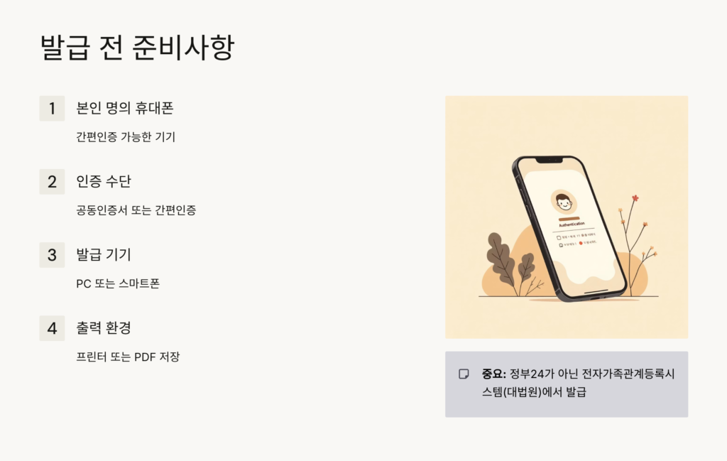 가족관계증명서 인터넷 발급 방법