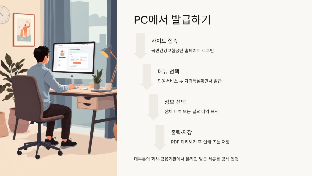 건강보험자격득실확인서 인터넷 발급 방법