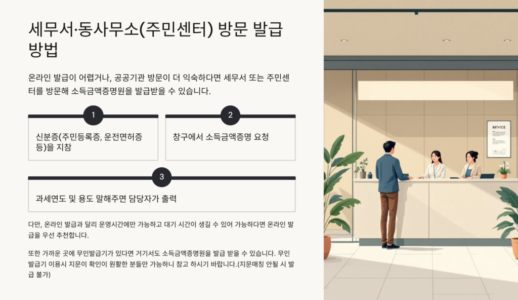 소득금액증명원 발급 방법