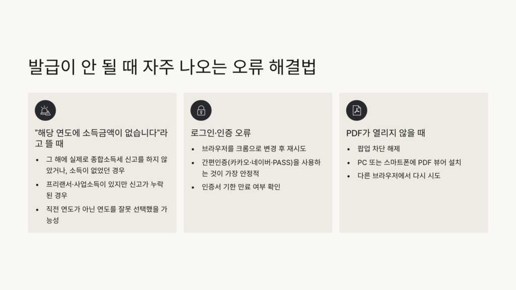 소득금액증명원 발급 방법: 정부24·홈택스 1분 초간단 정리