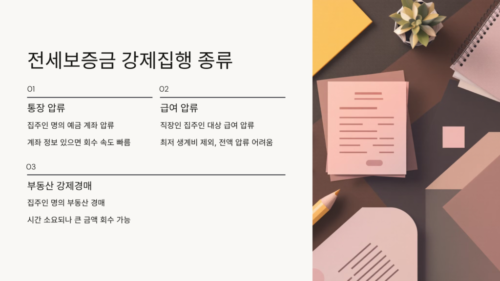 전세보증금 강제집행 방법