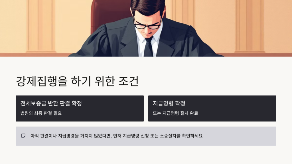 전세보증금 강제집행 방법