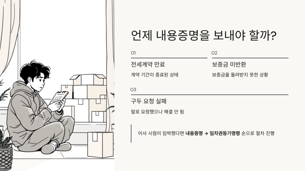 전세보증금 반환 내용증명 작성 방법