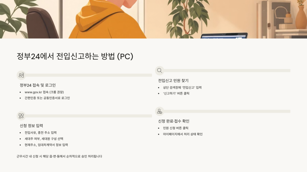전입신고 인터넷으로 하는 방법