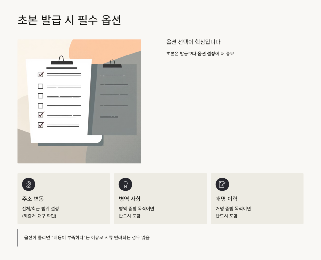 주민등록등본과 초본 차이점