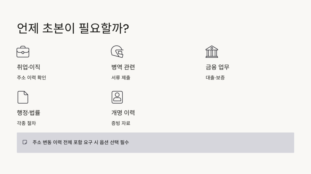 주민등록초본 인터넷 발급 방법